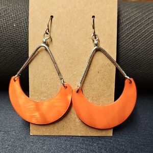 Elegant Orange Dangle Earrings